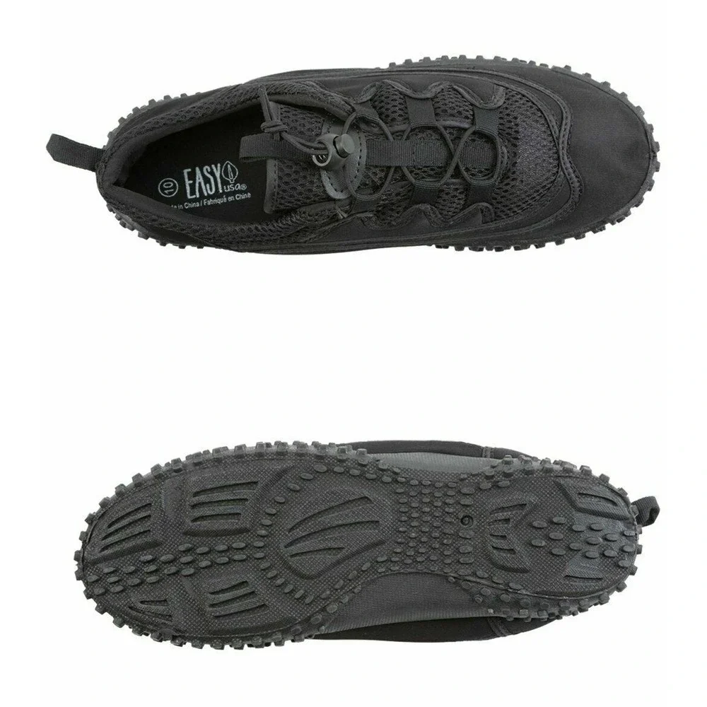Easy USA Men's Laced Water Shoes‎ Size 7 Black NEW